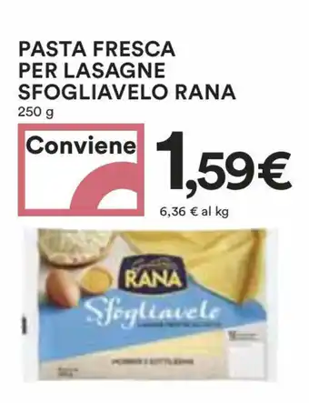 Coop PASTA FRESCA PER LASAGNE SFOGLIAVELO RANA 250 g offerta