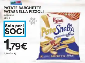 Coop PATATE BARCHETTE PATASNELLA PIZZOLI surgelate, 600 g offerta