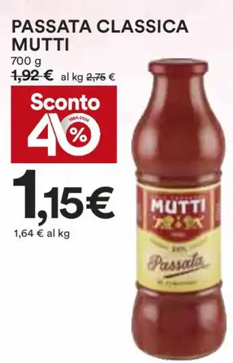 Coop PASSATA CLASSICA MUTTI 700 g offerta