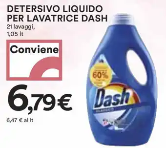 Coop DETERSIVO LIQUIDO PER LAVATRICE DASH 21 lavaggi, 1,05 lt offerta