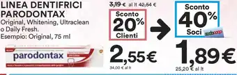 Coop LINEA DENTIFRICI PARODONTAX 75 ml offerta