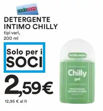 Coop DETERGENTE INTIMO CHILLY tipi vari, 200 ml offerta