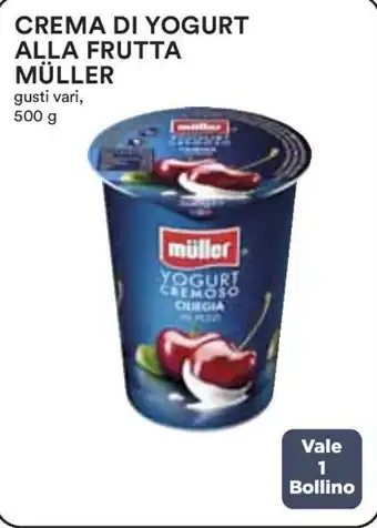 CREMA DI YOGURT ALLA FRUTTA MÜLLER gusti vari, 500 g