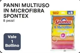 Coop PANNI MULTIUSO IN MICROFIBRA SPONTEX 8 pezzi offerta