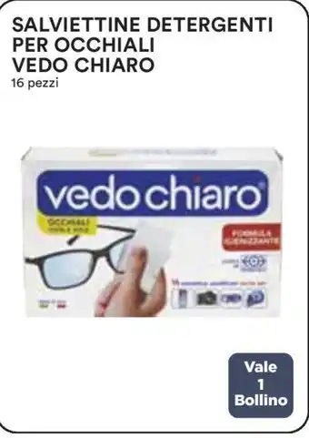 Coop SALVIETTINE DETERGENTI PER OCCHIALI VEDO CHIARO 16 pezzi offerta