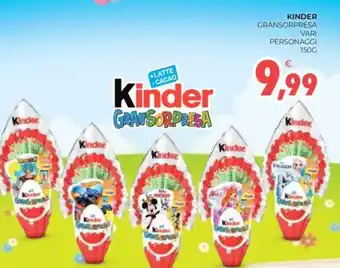 Eté KINDER GRANSORPRESA VARI PERSONAGGI 150G offerta