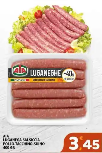 Premium Supermercati Aia Luganega Salsiccia Pollo-Tacchino-Suino 400gr offerta