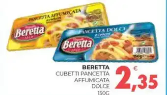 Eté BERETTA CUBETTI PANCETTA AFFUMICATA DOLCE 150G offerta