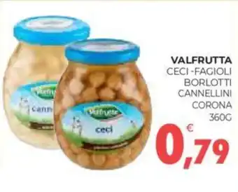 Eté VALFRUTTA CECI -FAGIOLI BORLOTTI CANNELLINI CORONA 360G offerta