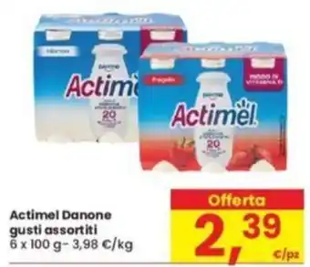 Eurospar Actimel Danone gusti assortiti 6 x 100 g offerta