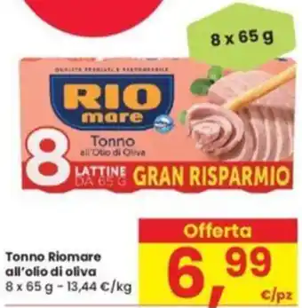 Eurospar Tonno Riomare all'olio di oliva 8 x 65 g offerta