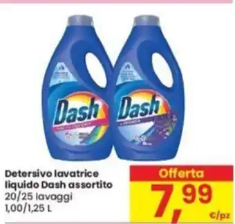 Eurospar Detersivo lavatrice liquido Dash assortito 20/25 lavaggi 1,00/1,25 L offerta