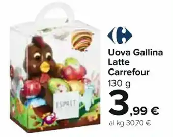 Carrefour Express Uova Gallina Latte Carrefour 130 g offerta