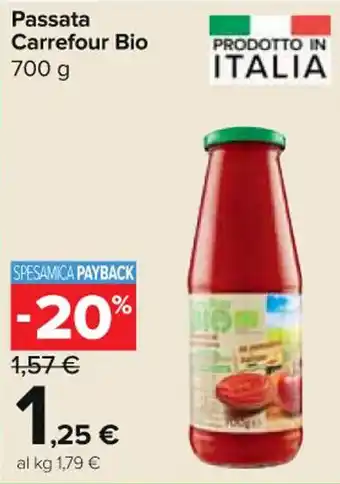 Carrefour Express Passata Carrefour Bio 700 g offerta