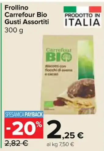 Carrefour Express Frollino Carrefour Bio Gusti Assortiti 300 g offerta