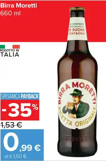 Carrefour Express Birra Moretti 660 ml offerta