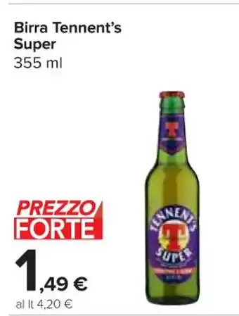 Carrefour Express Birra Tennent's Super 355 ml offerta