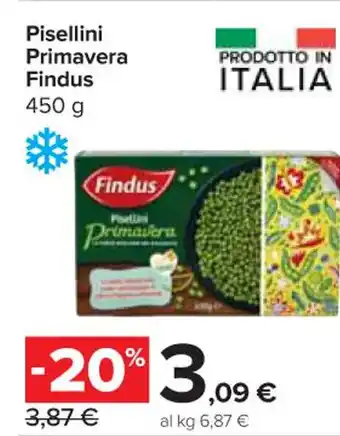 Carrefour Express Pisellini Primavera Findus 450 g offerta