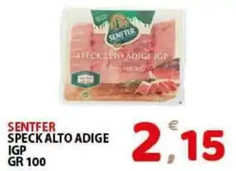 Premium Supermercati Senfter Speck Alto Adige IGP 100gr offerta