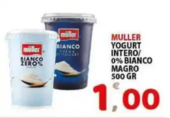 Premium Supermercati Müller Yogurt Intero/0% Bianco Magro 500gr offerta