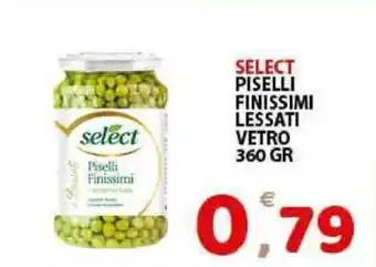 Premium Supermercati Select Piselli Finissimi Lessati Vetro 360gr offerta