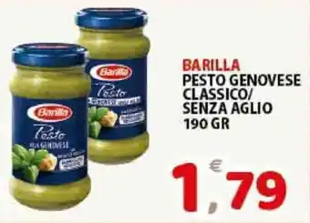 Premium Supermercati Barilla Pesto Genovese Classico/Senza Aglia 190gr offerta