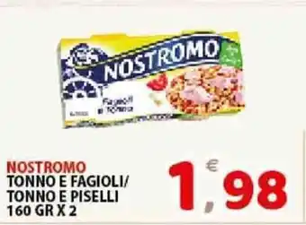 Premium Supermercati Nostromo Tonno e Fagioli/Tonno e Piselli 160gr x 2 offerta