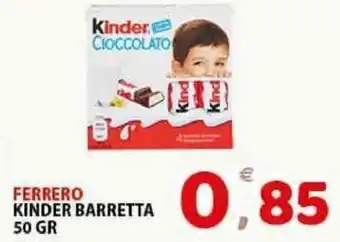 Premium Supermercati Ferrero Kinder Barretta 50gr offerta