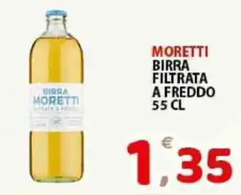 Premium Supermercati Moretti Birra Filtrata a Freddo 55cl offerta