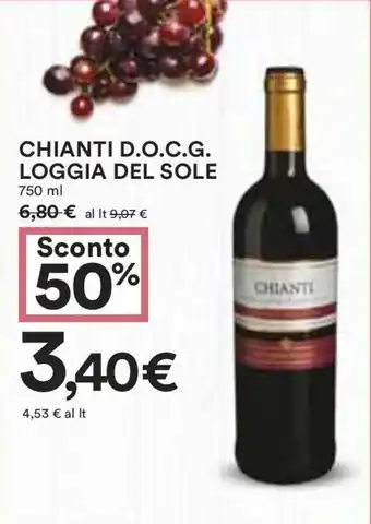 Coop CHIANTI D.O.C.G. LOGGIA DEL SOLE 750 ml offerta