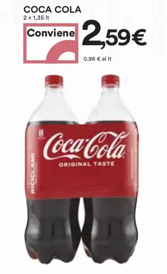 Coop COCA COLA 2 x 1,38 lt offerta