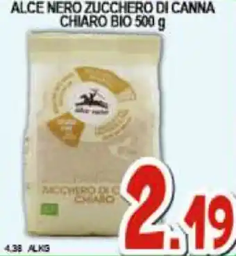 Sacoph Alce Nero Zucchero di Canna Chiaro Bio 500g offerta