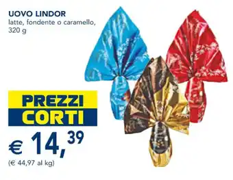 Esselunga UOVO LINDOR latte, fondente o caramello, 320 g offerta