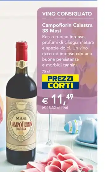 Esselunga VINO CONSIGLIATO Campofiorin Calastra 38 Masi offerta