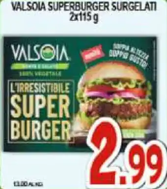 Sacoph Valsoia Superburger Surgelati 2x115g offerta