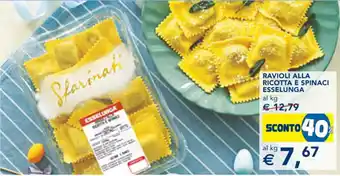 Esselunga RAVIOLI ALLA RICOTTA E SPINACI ESSELUNGA offerta