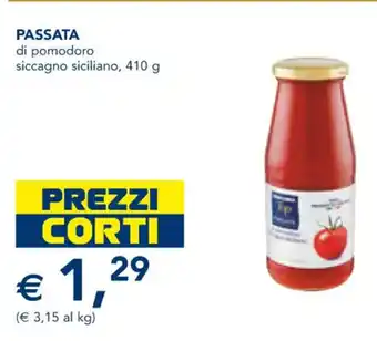 Esselunga PASSATA di pomodoro siccagno siciliano, 410 g offerta