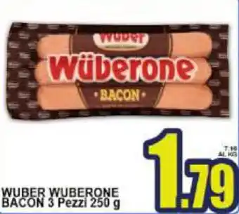 Sacoph Wüber Wüberone Bacon 3 pezzi 250g offerta