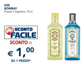 Esselunga GIN BOMBAY Pressé o Sapphire, 70 cl offerta