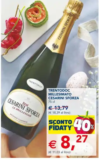 Esselunga TRENTODOC MILLESIMATO CESARINI SFORZA 75 cl offerta