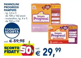 Esselunga PANNOLINI PROGRESSI PAMPERS offerta