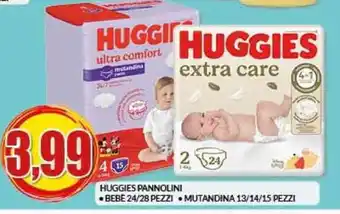 Risparmio Casa HUGGIES PANNOLINI BEBE 24/28 PEZZI MUTANDINA 13/14/15 PEZZI offerta