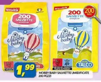 Risparmio Casa MORBY BABY SALVIETTE UMIDIFICATE 200 PEZZI offerta