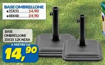 Risparmio Casa BASE OMBRELLONE 35X35 12K NERA offerta