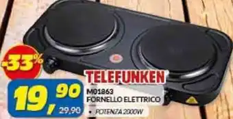 Risparmio Casa TELEFUNKEN 0 M01863 FORNELLO ELETTRICO offerta