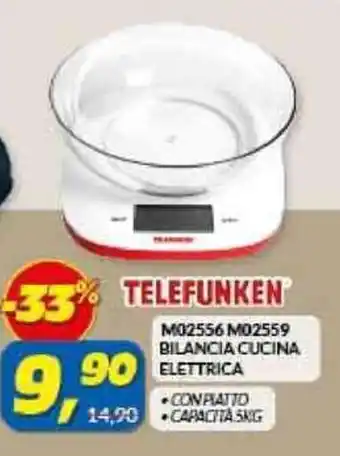 Risparmio Casa TELEFUNKEN M02556 M02559 BILANCIA CUCINA ELETTRICA offerta