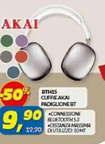 Risparmio Casa AKAI CUFFIE AKAI PADIGLIONE BT offerta