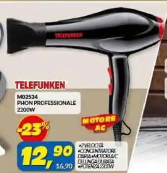 Risparmio Casa TELEFUNKEN PHON PROFESSIONALE 2200W offerta