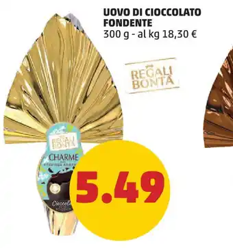 PENNY UOVO DI CIOCCOLATO FONDENTE 300 g offerta