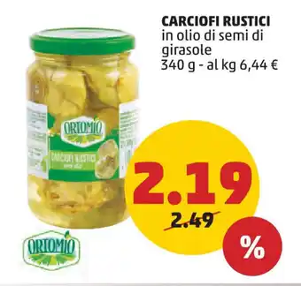 PENNY CARCIOFI RUSTICI in olio di semi di girasole 340 g offerta